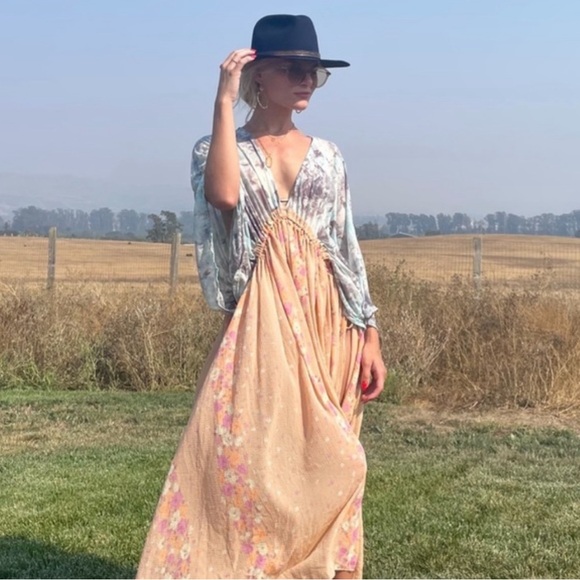 FREE PEOPLE KNOW ME MAXI DUSTER - size M but fits a Large and XL - Picture 1 of 7